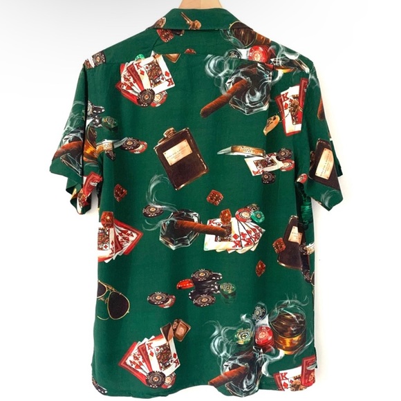 Polo Ralph Lauren Classic Fit Poker Print Shirt In Poker Art Cigar size Medium - Picture 2 of 3